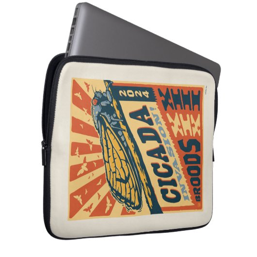 Cicada Invasion 2024 Brief Laptopschutzhülle (Vorne Rechts)