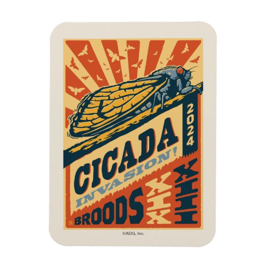 Cicada Invasion 2024 Brief Magnet (Vertikal)
