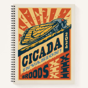 Cicada Invasion 2024 Brief Notizblock