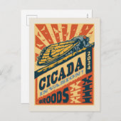 Cicada Invasion 2024 Brief Postkarte (Vorne/Hinten)