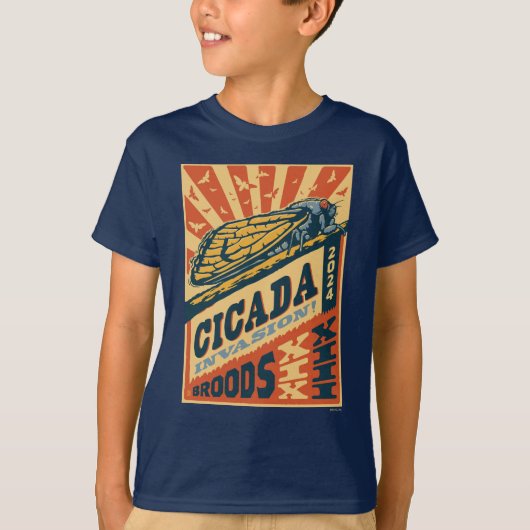 Cicada Invasion 2024 Brief T-Shirt (Vorderseite)