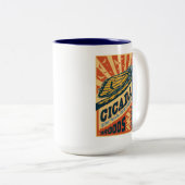 Cicada Invasion 2024 Brief Zweifarbige Tasse (VorderseiteRechts)