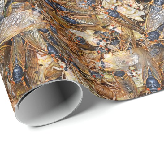 Cicada Invasion Geschenkpapier (Rolleneckpunkt)