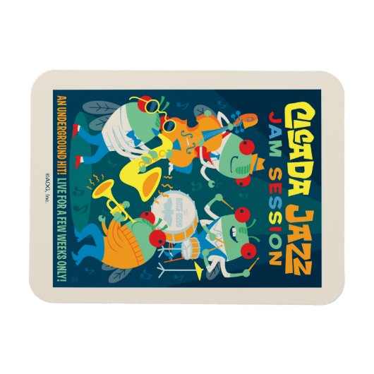 Cicada Jazz Jam Session Magnet (Horizontal)