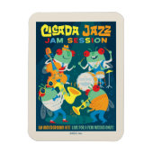 Cicada Jazz Jam Session Magnet (Vertikal)