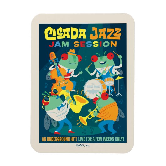 Cicada Jazz Jam Session Magnet (Vertikal)