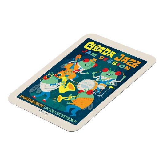 Cicada Jazz Jam Session Magnet (Linke Seite)