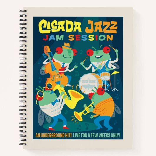 Cicada Jazz Jam Session Notizblock (Vorderseite)