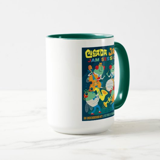 Cicada Jazz Jam Session Tasse (VorderseiteRechts)