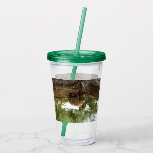 Cicada Muschel. Es war in Eile. Acryltrinkbecher (Rückseite)