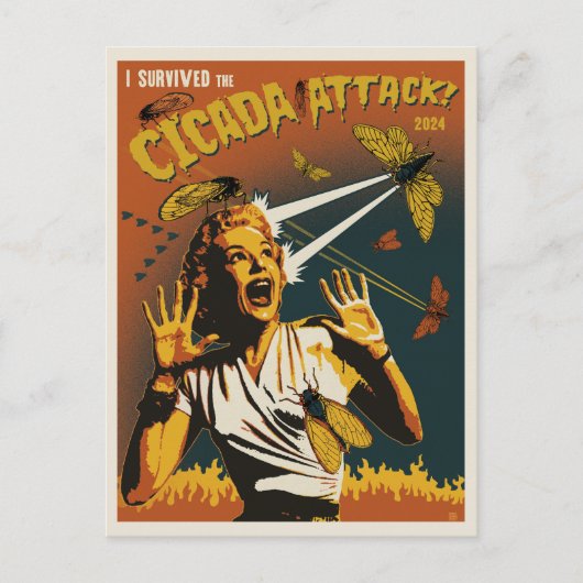 Cicada - Schrei-Lady 2024 Postkarte (Vorderseite)