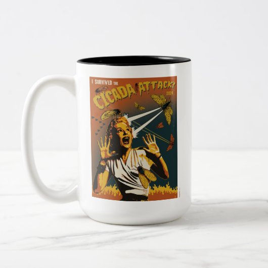 Cicada - Schrei-Lady 2024 Zweifarbige Tasse (Links)