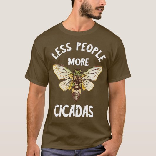 Cicada Schwarzer Einfall Magicicada Brood Insekt T-Shirt (Vorderseite)