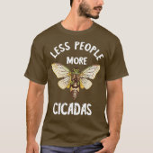 Cicada Schwarzer Einfall Magicicada Brood Insekt T-Shirt (Vorderseite)