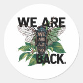 Cicada-Shirt-Design Runder Aufkleber (Vorderseite)