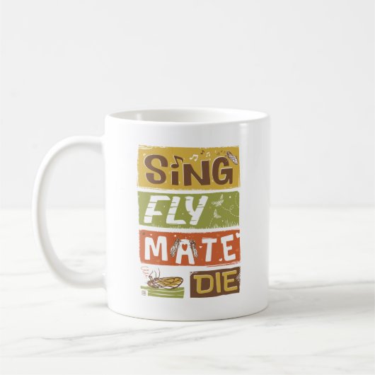 Cicada Sing Fly Mate Die Kaffeetasse (Links)