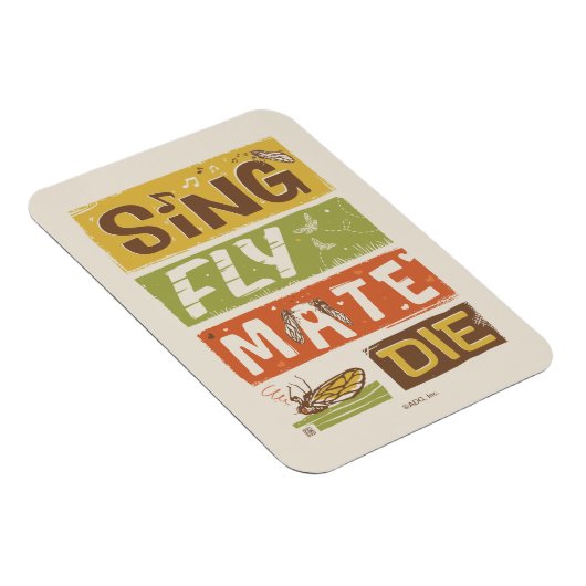 Cicada Sing Fly Mate Die Magnet (Rechte Seite)