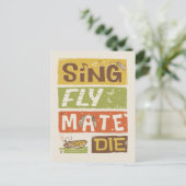 Cicada Sing Fly Mate Die Postkarte (Stehend Vorderseite)