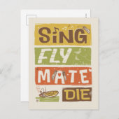 Cicada Sing Fly Mate Die Postkarte (Vorne/Hinten)