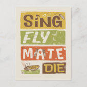 Cicada Sing Fly Mate Die Postkarte (Vorderseite)