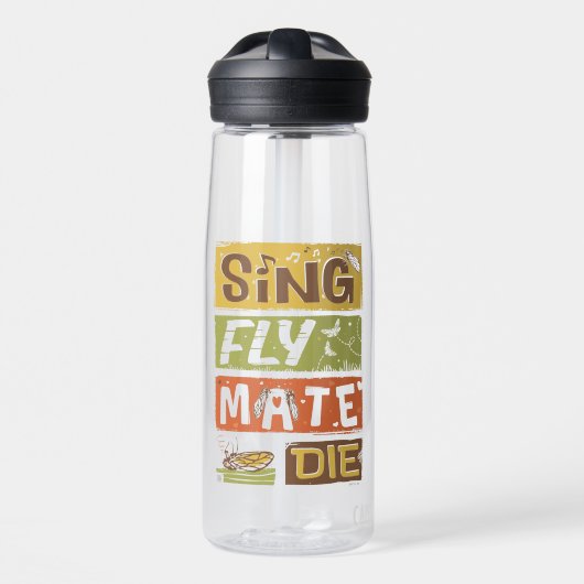 Cicada Sing Fly Mate Die Trinkflasche (Vorne)