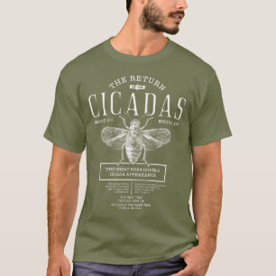Cicada Sommer 2024 Double Brood Appearance Biology T-Shirt