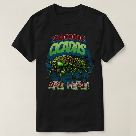 Cicada Spaß Zombie Cicadas Funny T-Shirt (Design vorne)