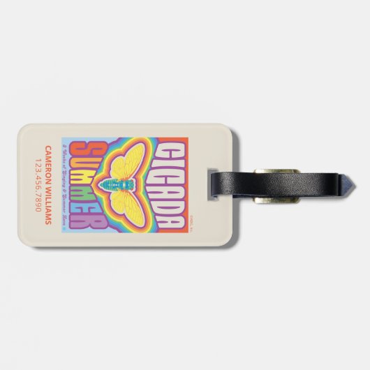 Cicada Summer Liebe Gepäckanhänger (Rückseite horizontal)