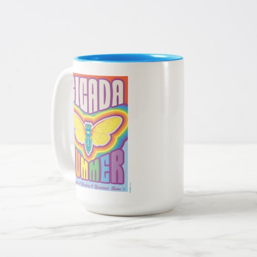 Cicada Summer Liebe Zweifarbige Tasse (Vorderseite Links)