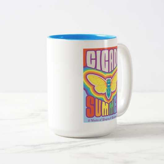 Cicada Summer Liebe Zweifarbige Tasse (VorderseiteRechts)