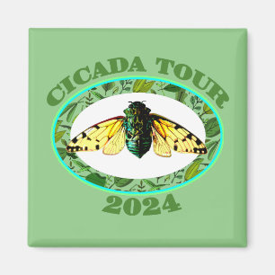 Cicada Tour 2024 Insekt Lover Broods XIII und XIX Magnet