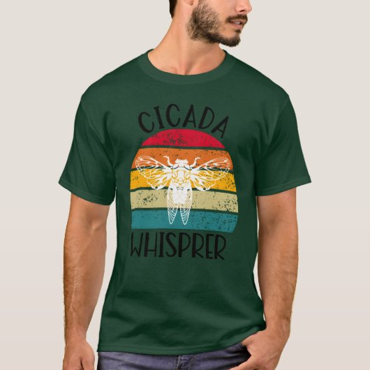 Cicada Whisprer Retro Sunset Summertime 80s 90s bo T-Shirt (Vorderseite)