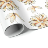 Cicada Wings Floral Pattern Geschenkpapier (Rolleneckpunkt)