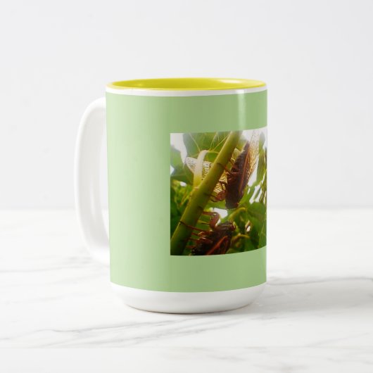 Cicada Zweifarbige Tasse (Vorderseite Links)