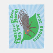 Cicadas 2024 Sie sind hier Fleecedecke (Vorderseite)