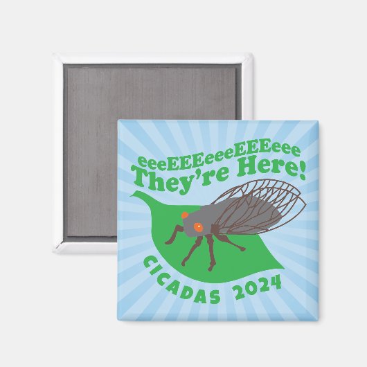 Cicadas 2024 Sie sind hier Magnet (Vorderseite/Rückseite)