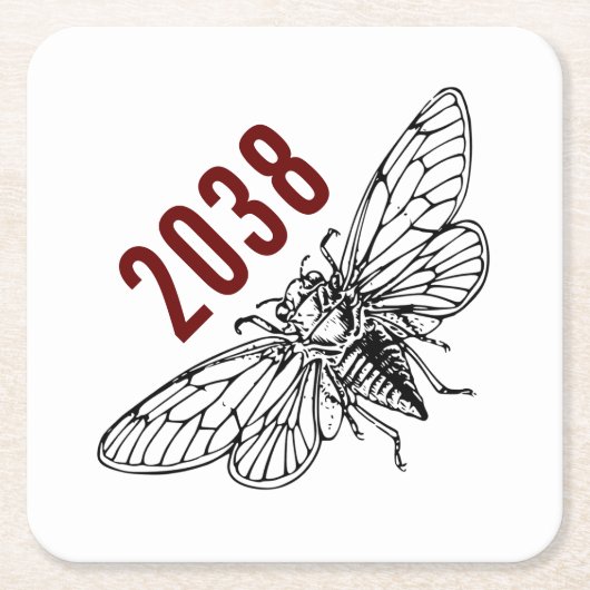 Cicadas 2038 rechteckiger pappuntersetzer (Vorderseite)