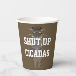 Cicadas beenden pappbecher