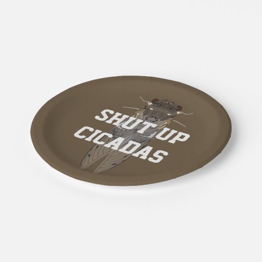 Cicadas beenden pappteller (Schrägansicht)