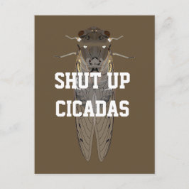 Cicadas beenden postkarte