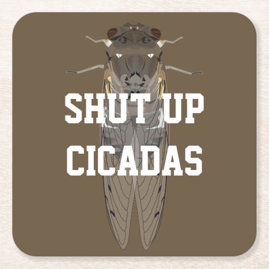 Cicadas beenden rechteckiger pappuntersetzer (Vorderseite)