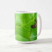 Cicadas Exco Skelett unter Leaf, Leben und Wissens Kaffeetasse (VorderseiteRechts)