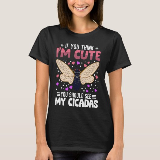 Cicadas Heart Valentine's Day Animal For Womens Ki T-Shirt (Vorderseite)