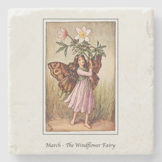 Cicely Mary Barker - März Fairy Steinuntersetzer (Vorderseite)