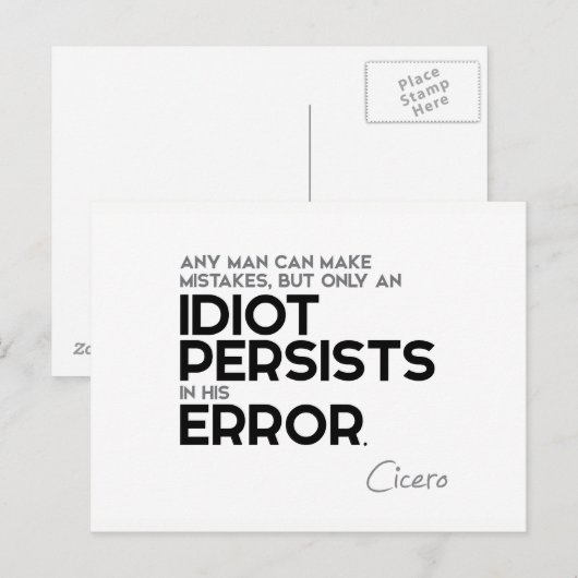 Cicero: Fehler machen Postkarte (Vorne/Hinten)