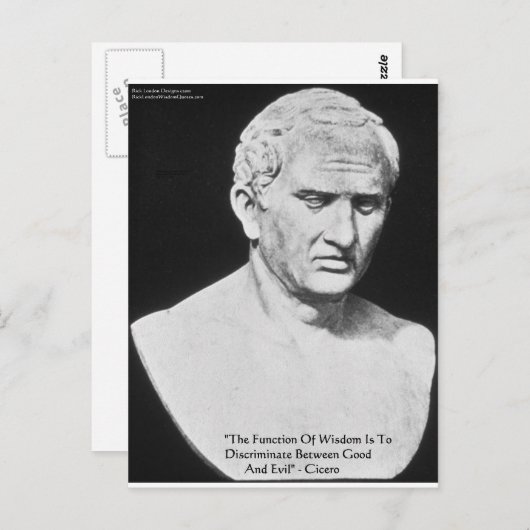 Cicero "Good & Evil" - Bio-Quote Karten und Gesche (Vorne/Hinten)