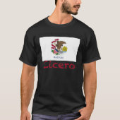 Cicero Illinois Flag USA Souvenir T-Shirt (Vorderseite)