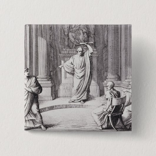 Cicero kündigendes Catiline Button (Vorderseite)