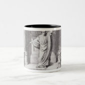 Cicero kündigendes Catiline Zweifarbige Tasse (Mittel)