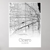 Cicero Map - Illinois - City Map Poster (Vorne)